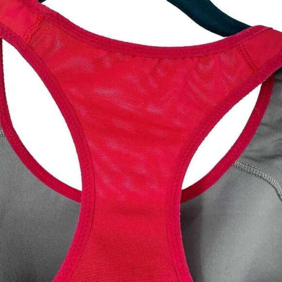 Nike Sports Bra Size M Dri Fit Wireless Mesh Panel Racerback Unpadded Pink Bra - Picture 7 of 9